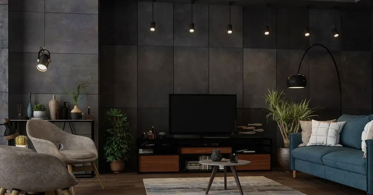 Refined contemporary living interior